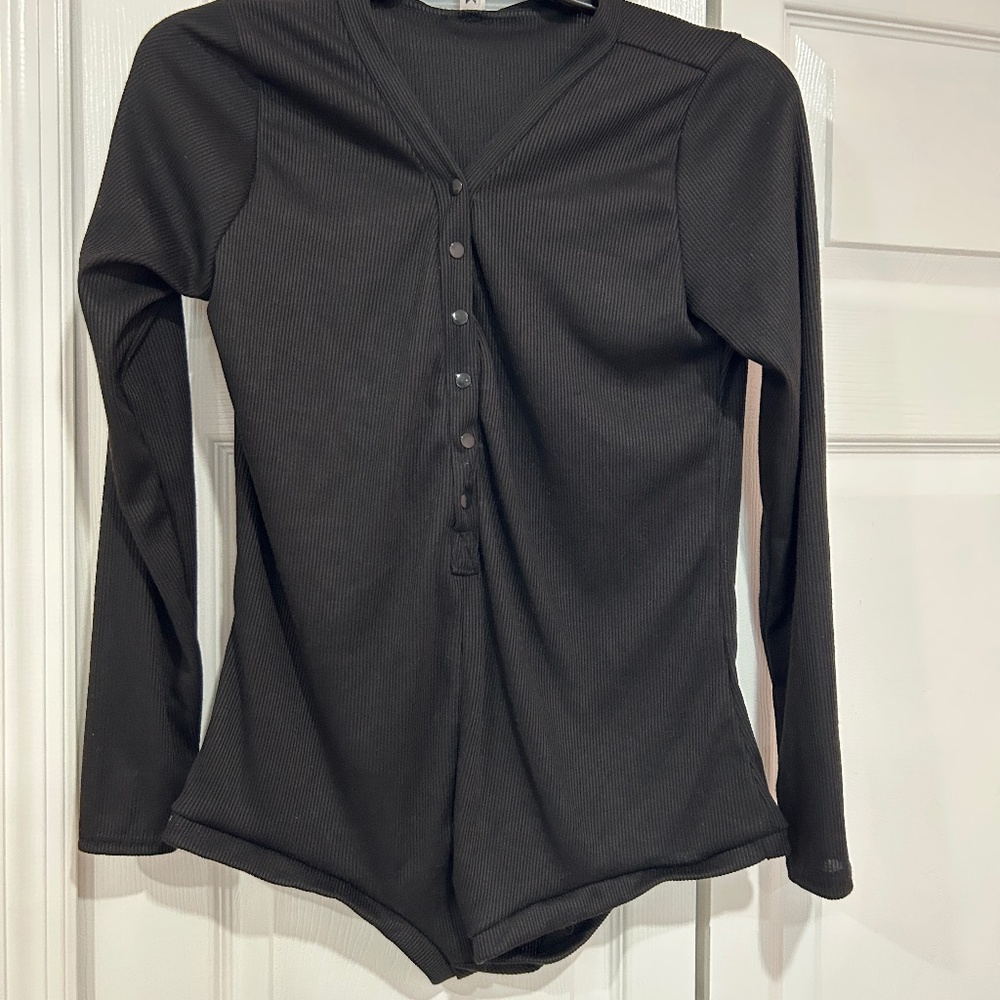 X&Z Xizi Fashion, Black, long sleeve, bodysuit, large